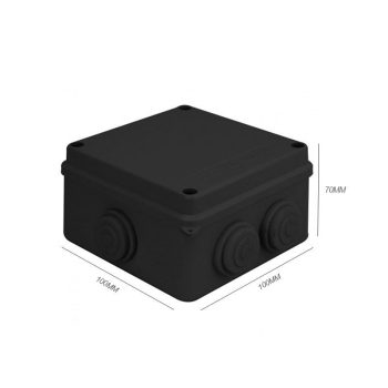 100 x 100 x 70 Junction Enclosure Box IP65 - Black